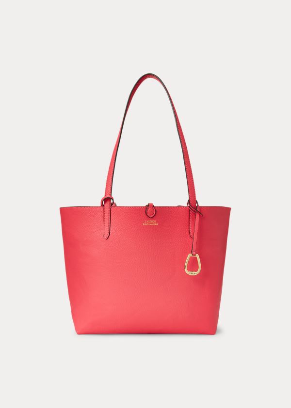 Bolsos De Mano Ralph Lauren Mujer Rojos - Faux-Leather Reversible - SXZFD9421